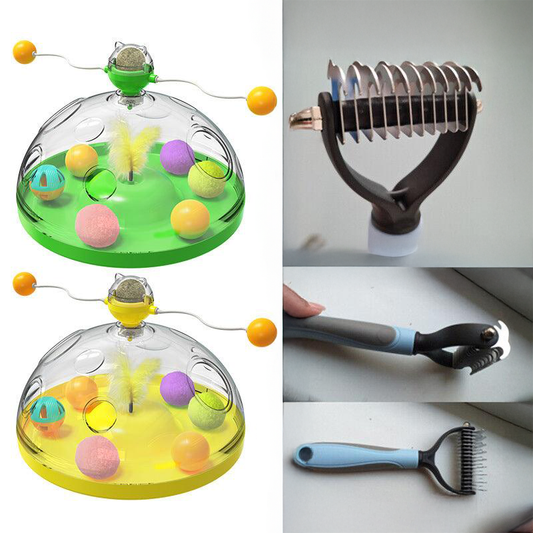 Cat Happiness Bundle – Toys & Grooming (Best Value)
